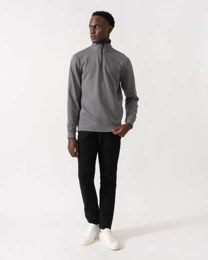 BOSS Orange Zetrust Mens 1/4 Zip Sweatshirt - Open Grey 062