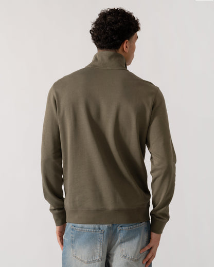 BOSS Orange Zetrust Mens 1/4 Zip Sweatshirt - Open Green 342