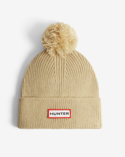 Hunter Brenig Ribbed Pom Beanie - Warm Sand