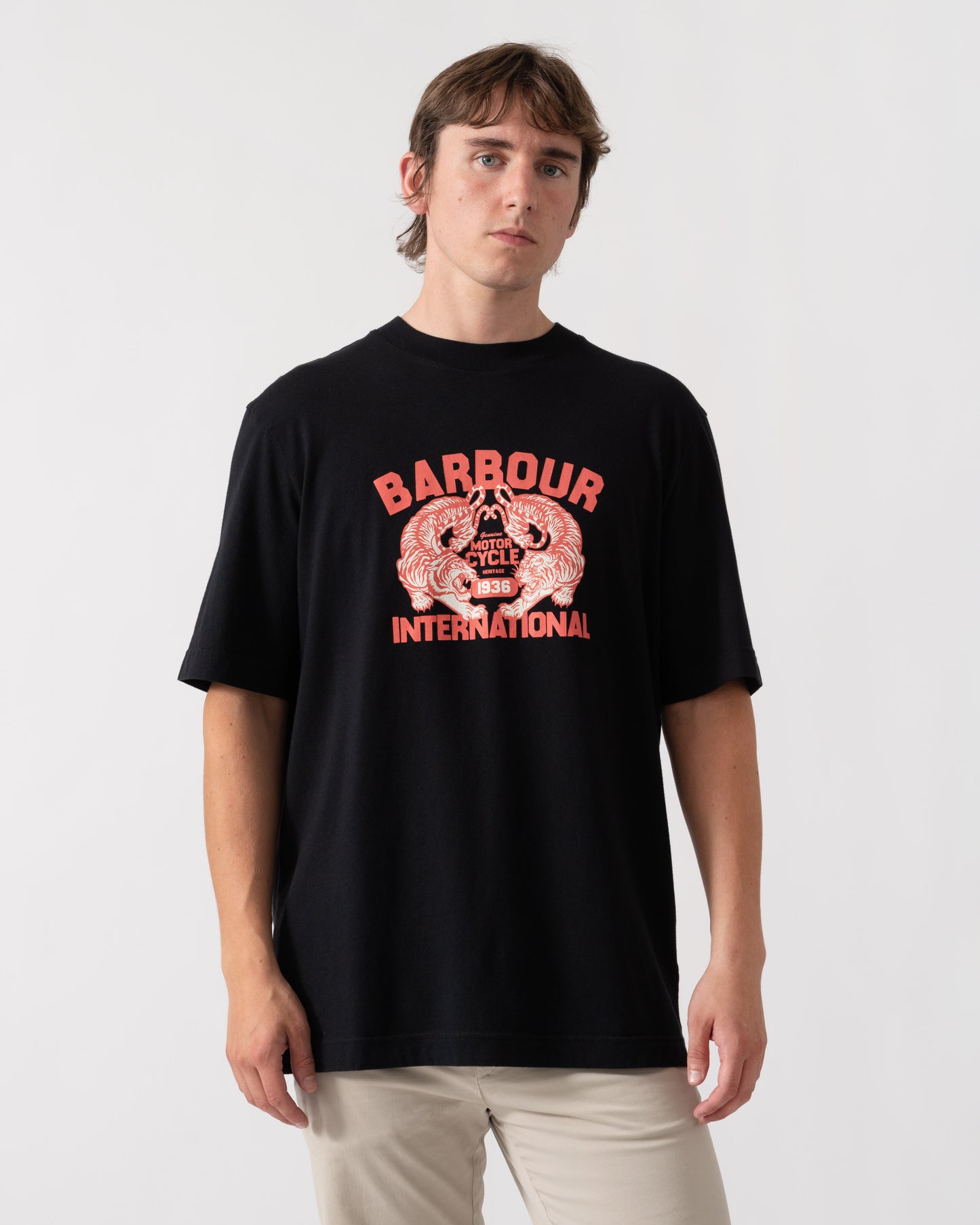 Barbour International Talisman Mens Graphic T-Shirt - Black