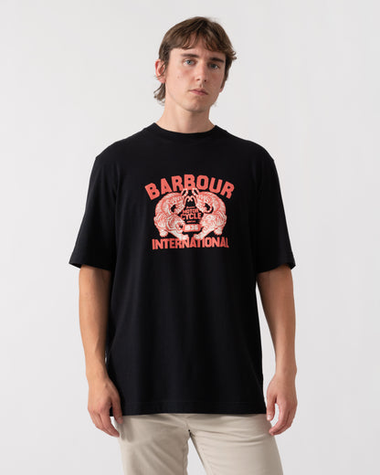 Barbour International Talisman Mens Graphic T-Shirt - Black
