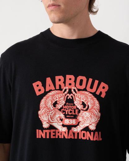 Barbour International Talisman Mens Graphic T-Shirt - Black