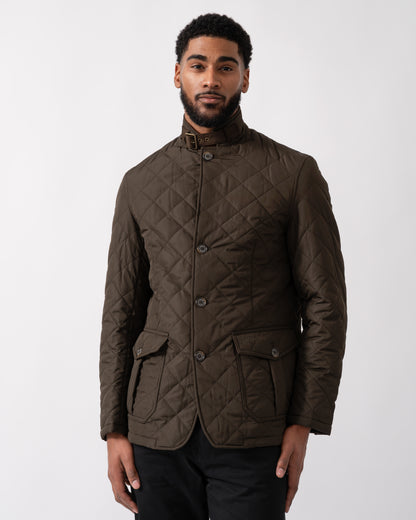 Barbour Lutz Mens Quilted Jacket in Olive