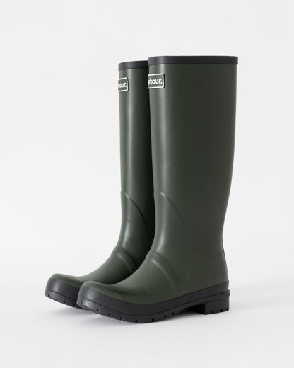 Barbour Abbey Womens Wellingtons in Olive