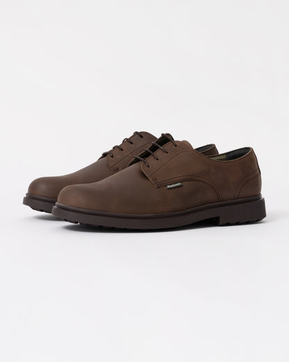 Barbour Carthy Mens Derby Shoes - Dark Brown front