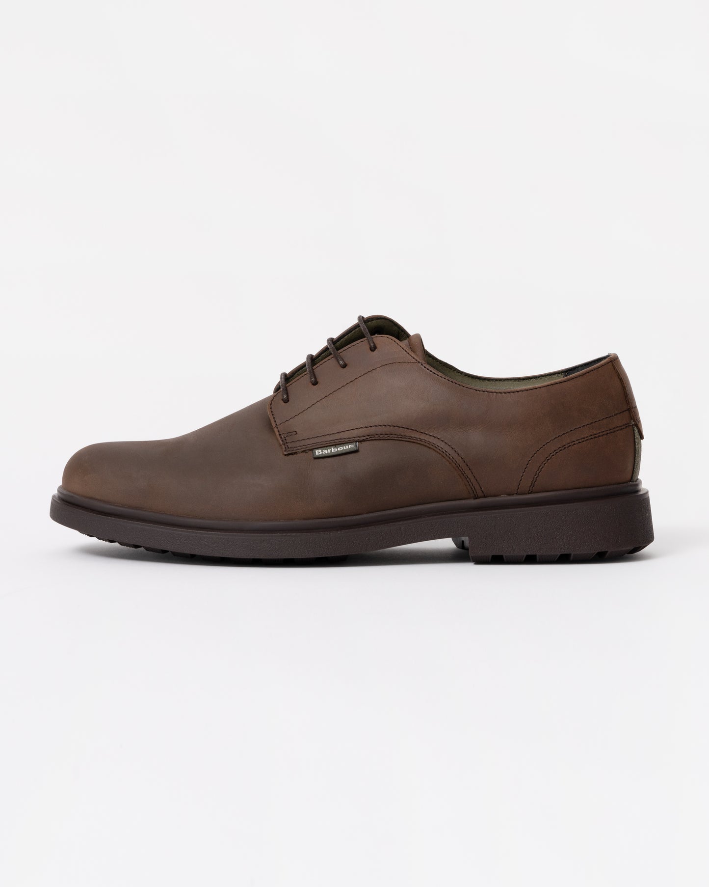 Barbour Carthy Mens Derby Shoes - Dark Brown side
