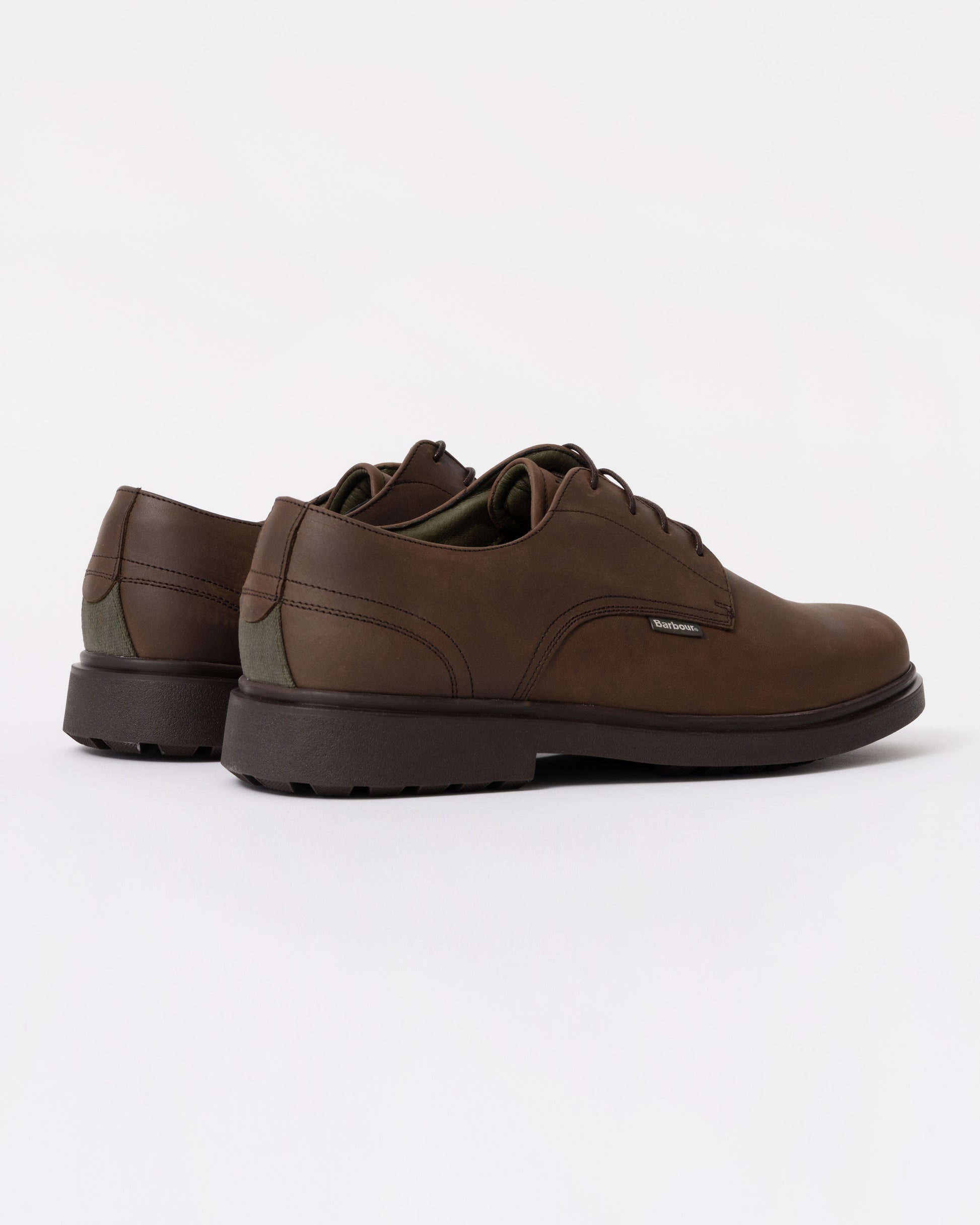 Barbour Carthy Mens Derby Shoes - Dark Brown back