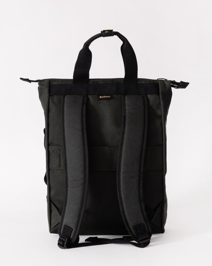 Barbour Field Unisex Wax Backpack - Sage/Classic - CHO - Designer Unisex Backpacks