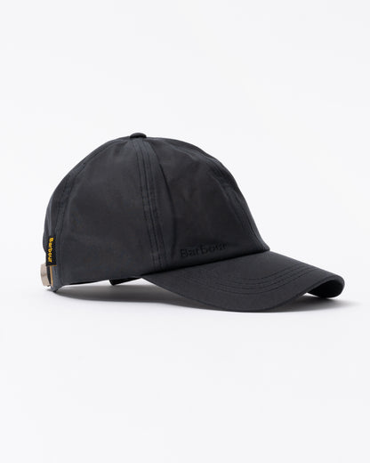 Barbour Mens Wax Sports Cap in Black