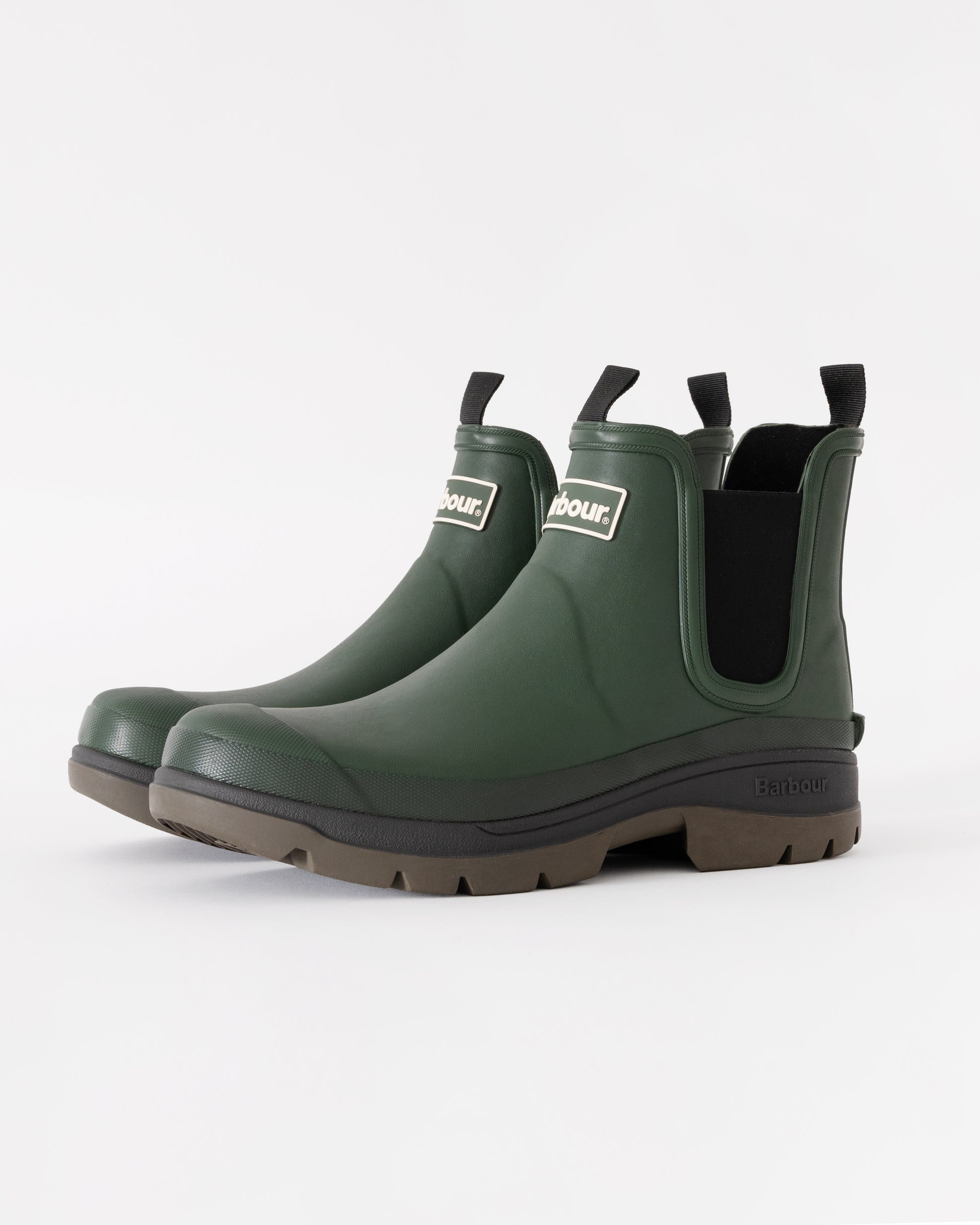 Barbour Nimbus Chelsea Style Mens Wellingtons in Olive