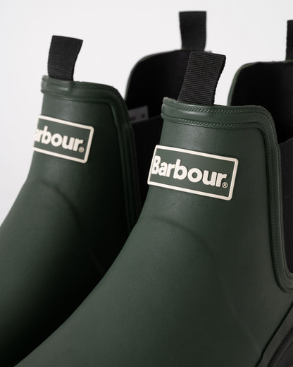 Barbour Nimbus Chelsea Style Mens Wellingtons in Olive