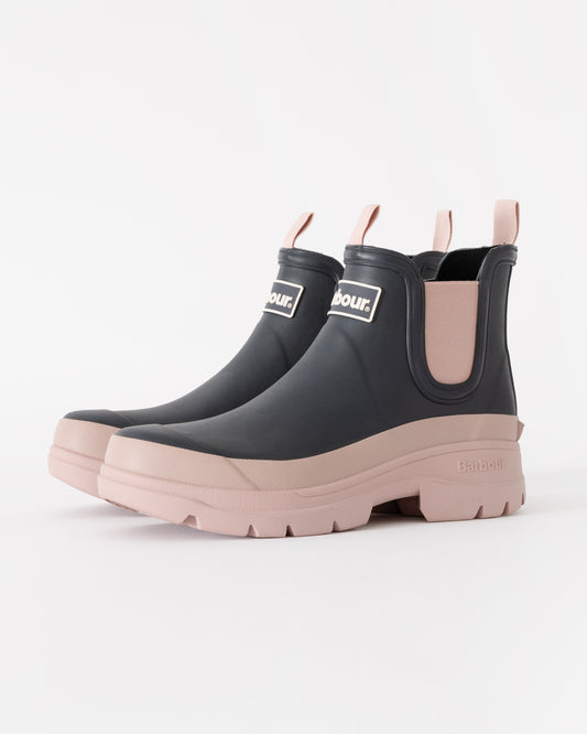 Barbour Nimbus Womens Chelsea Wellies - Dusky Grey/Gardenia Pink
