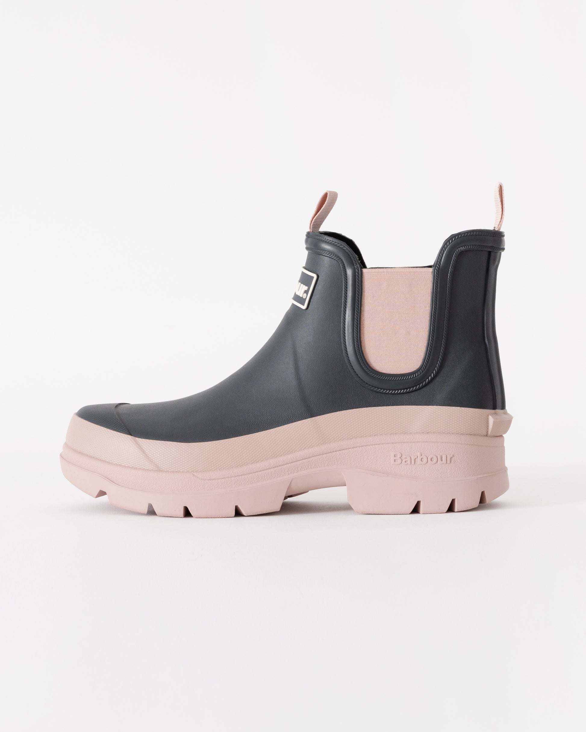 Barbour Nimbus Womens Chelsea Wellies - Dusky Grey/Gardenia Pink
