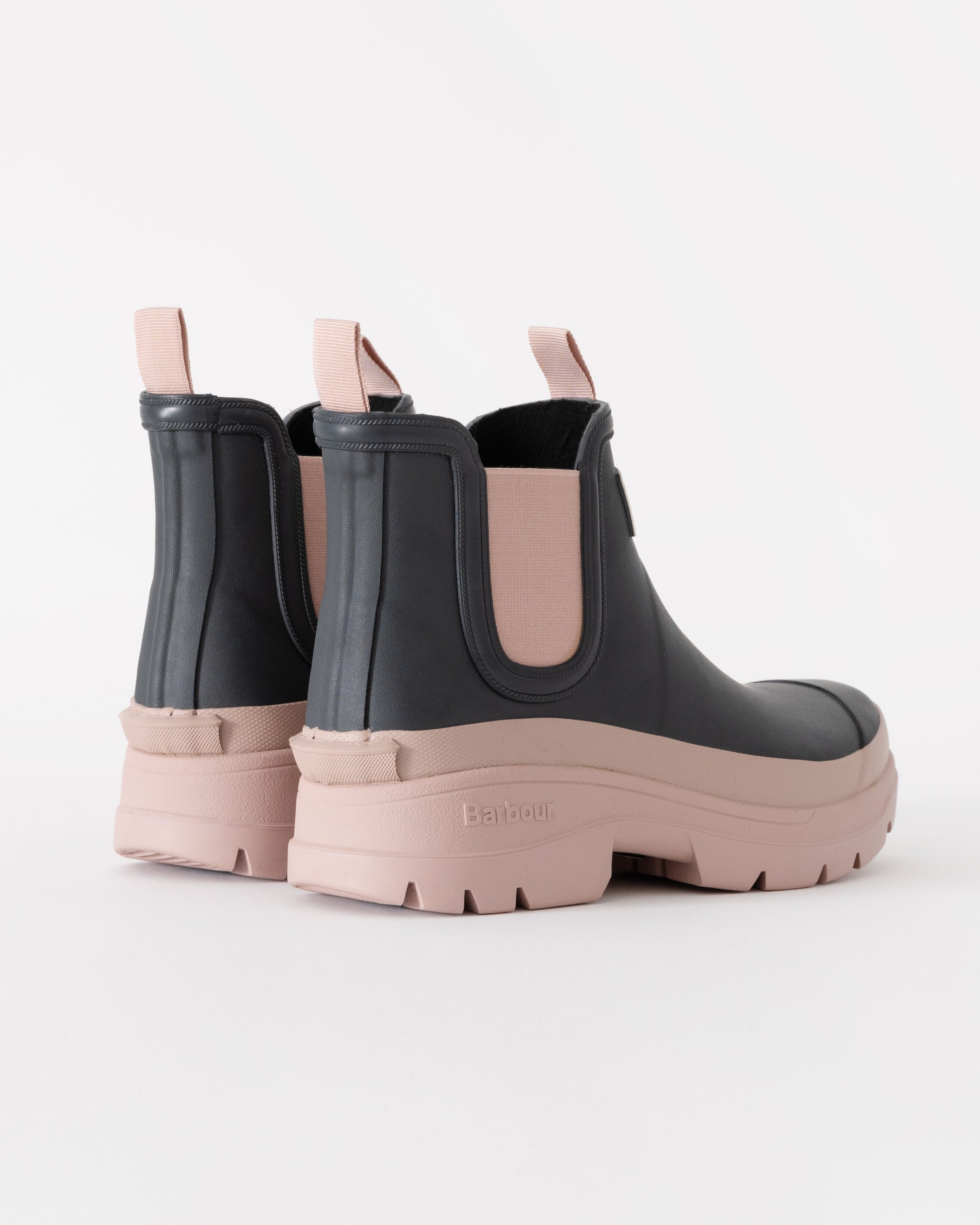 Barbour Nimbus Womens Chelsea Wellies - Dusky Grey/Gardenia Pink
