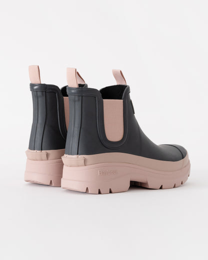 Barbour Nimbus Womens Chelsea Wellies - Dusky Grey/Gardenia Pink