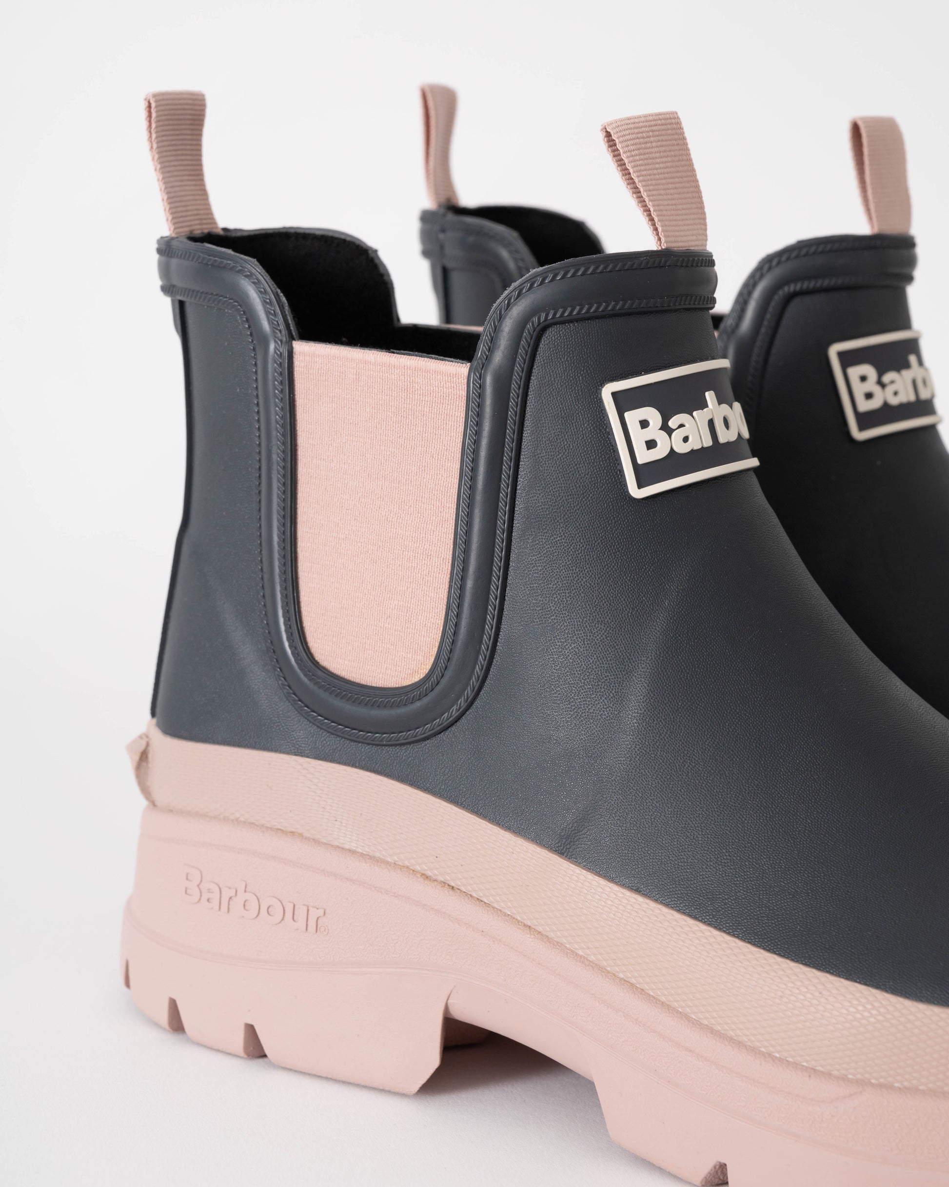 Barbour Nimbus Womens Chelsea Wellies - Dusky Grey/Gardenia Pink