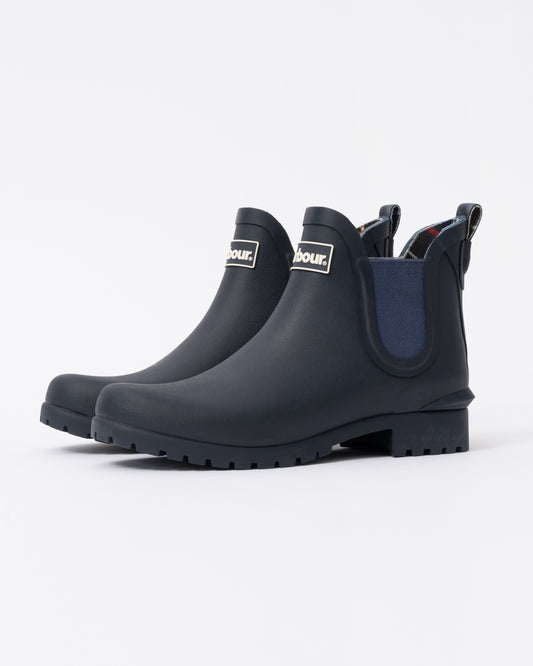 Barbour Wilton Womens Wellingtons in Navy