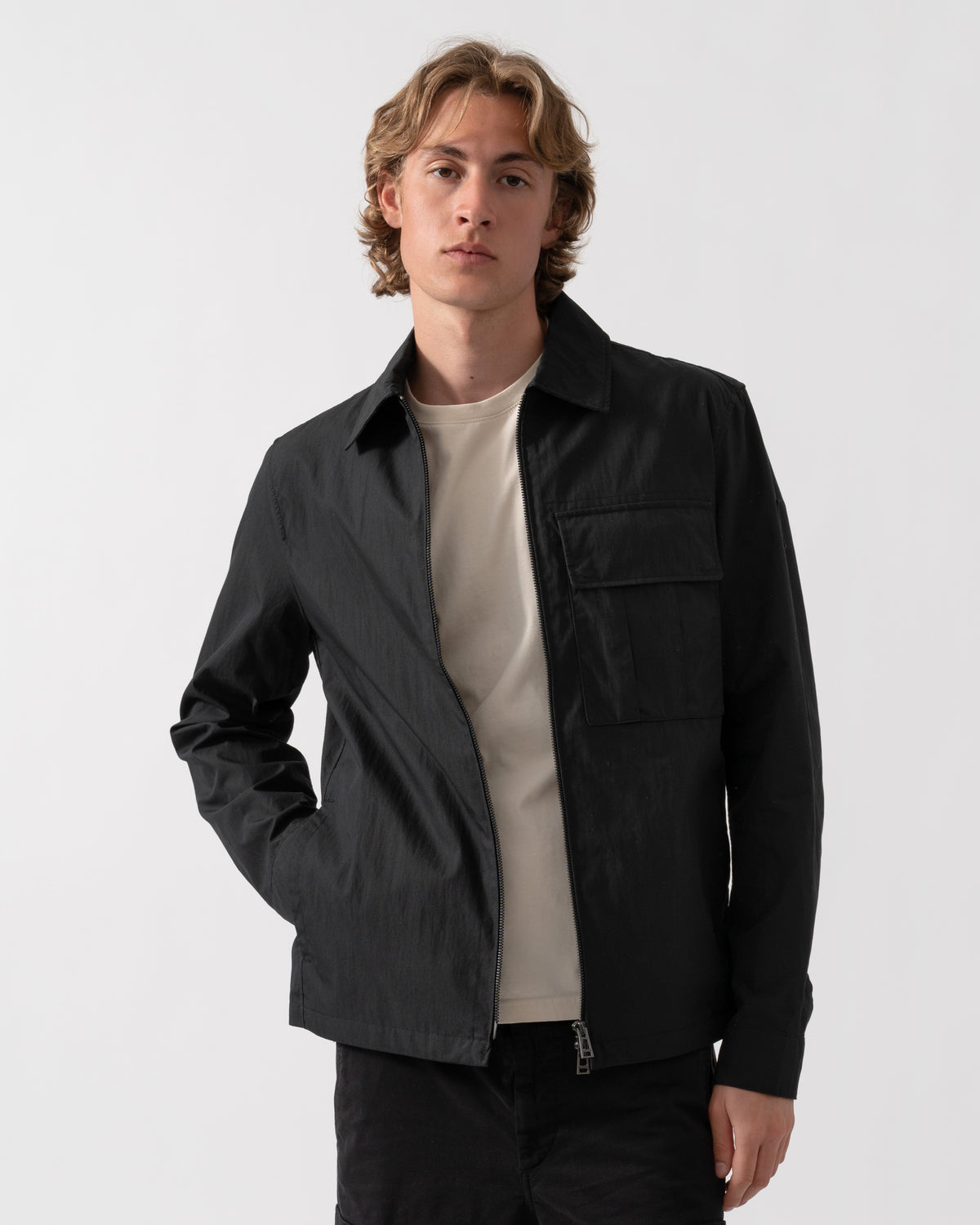 Belstaff Cargo Mens Overshirt - Black