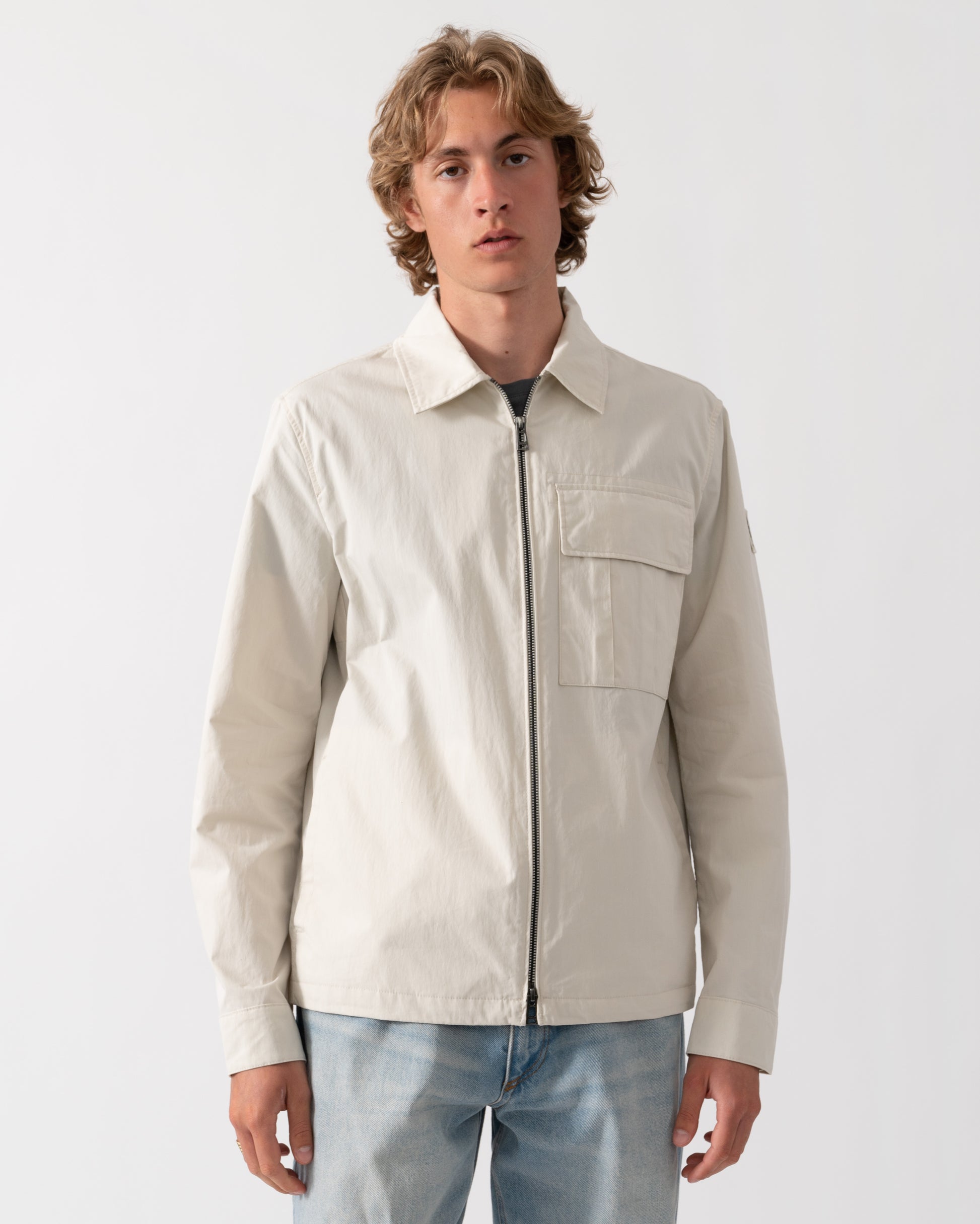 Belstaff Cargo Mens Overshirt - Silver Birch | CHO | Designer Mens Overshirts