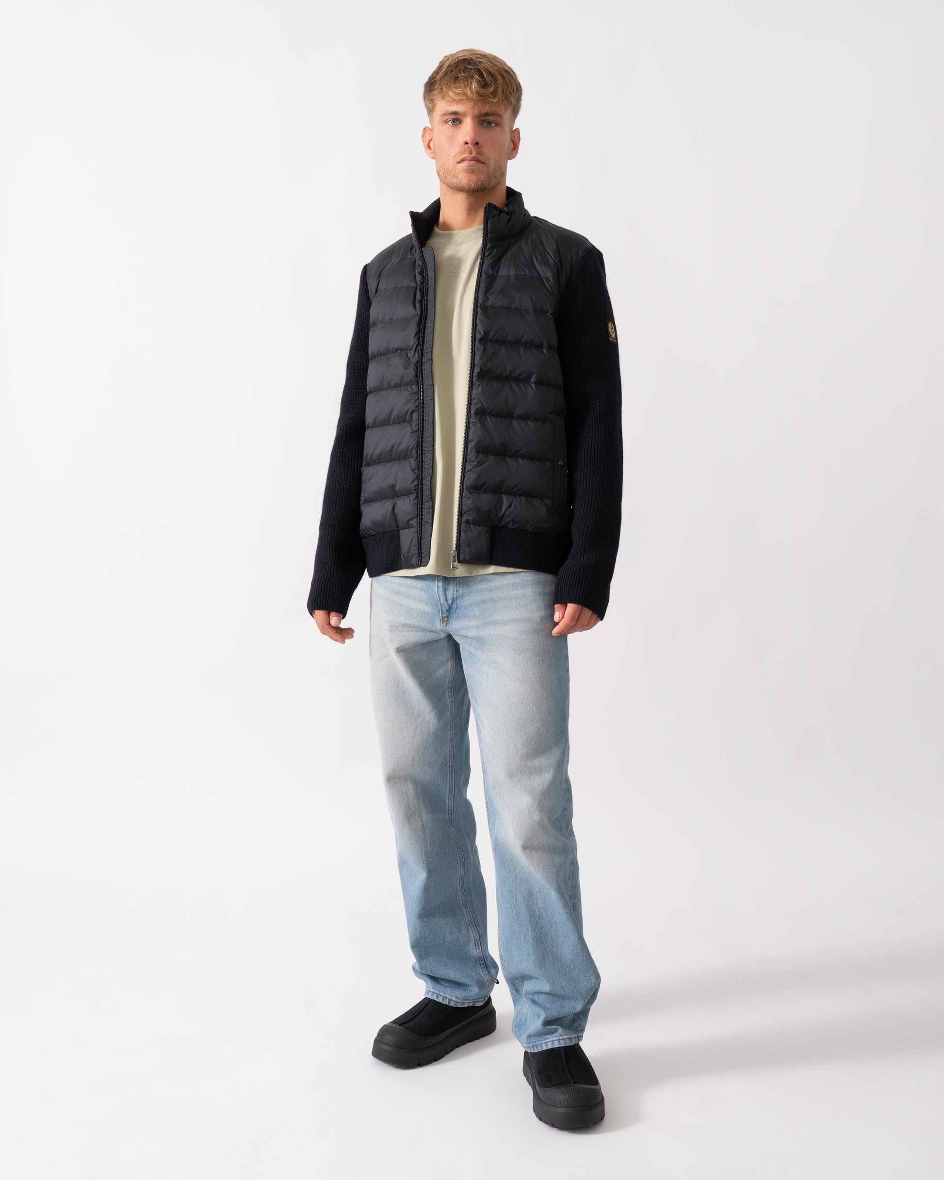 Belstaff Circuiteer Mens Hybrid Jacket - Dark Ink - CHO - Designer Mens Coats & Jackets