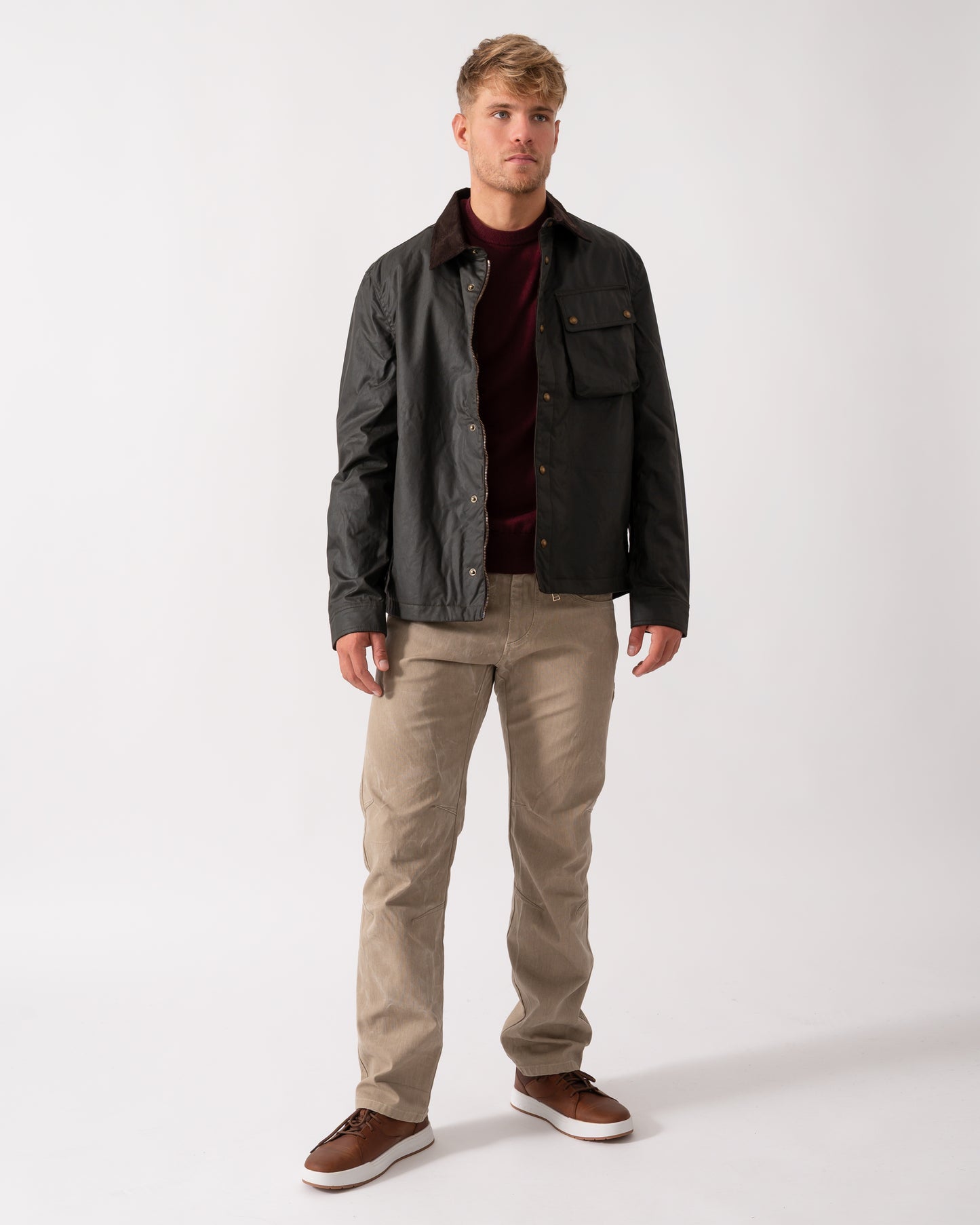 Belstaff Ground Mens Jacket - Faded Olive - CHO - Designer Mens Coats & Jackets