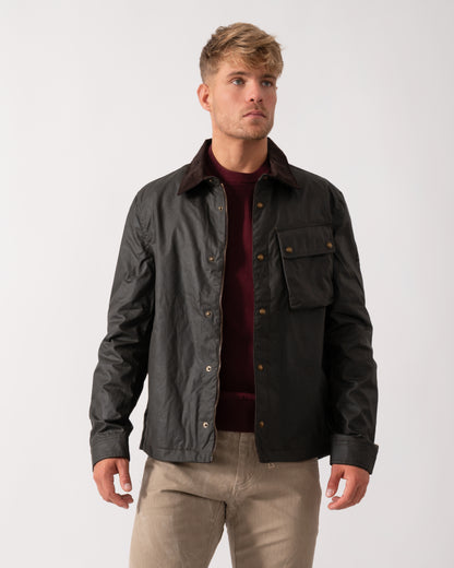 Belstaff Ground Mens Jacket - Faded Olive - CHO - Designer Mens Coats & Jackets