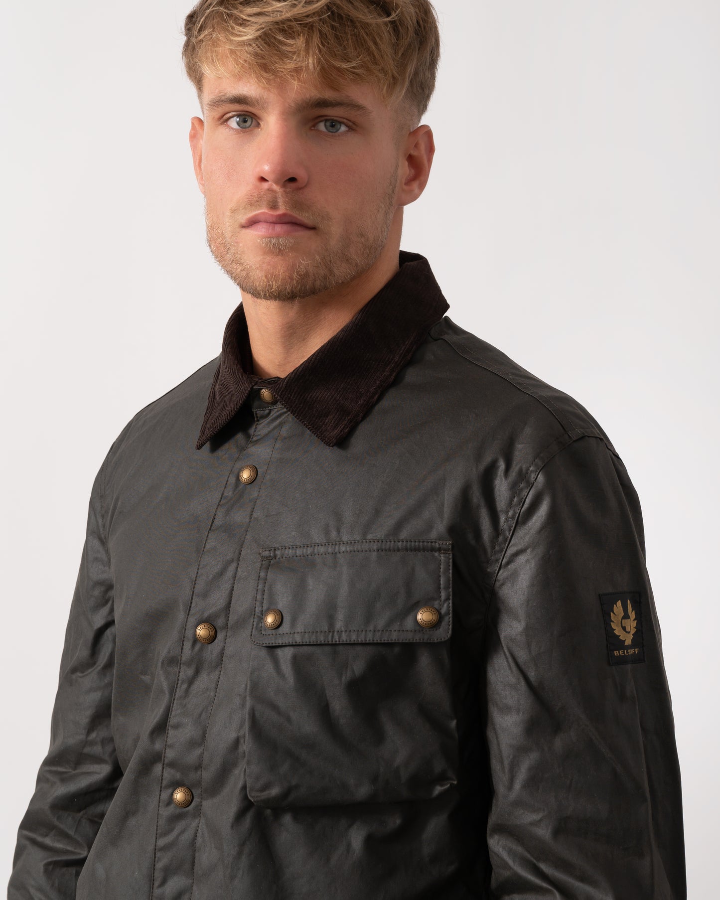 Belstaff Ground Mens Jacket - Faded Olive - CHO - Designer Mens Coats & Jackets