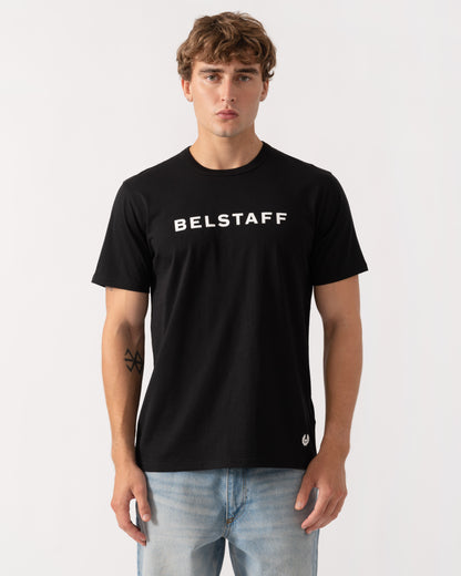 Man wearing Belstaff Mens Belstaff Logo T-Shirt - Black