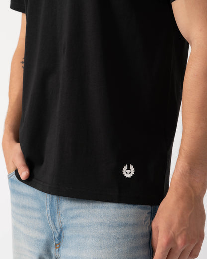 Detail shot of Belstaff Mens Belstaff Logo T-Shirt - Black