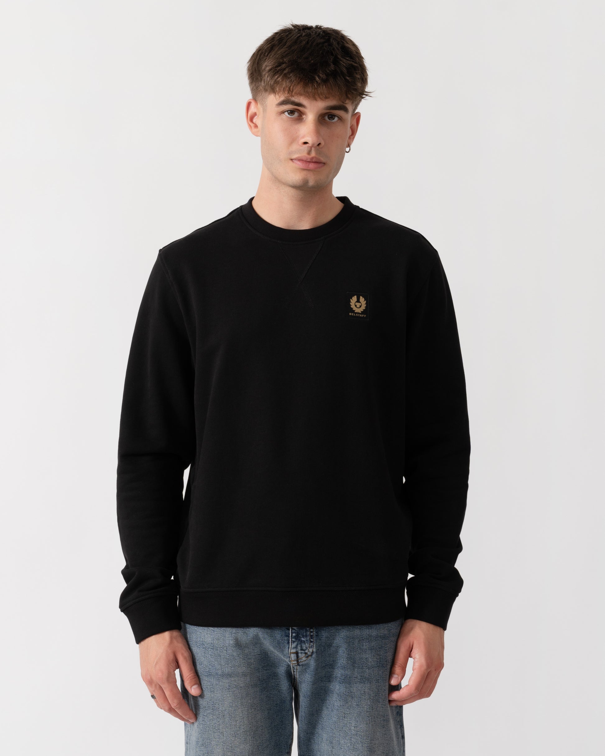 Belstaff Mens Logo Sweatshirt - Black front