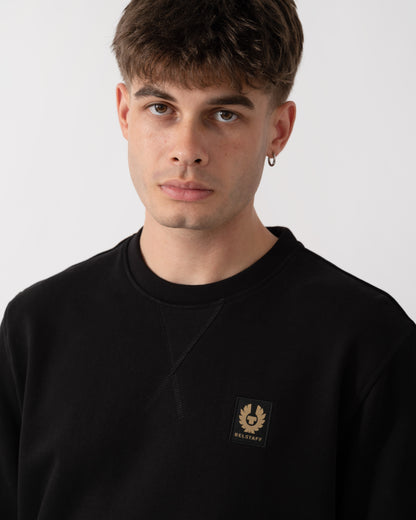 Belstaff Mens Logo Sweatshirt - Black logo detail