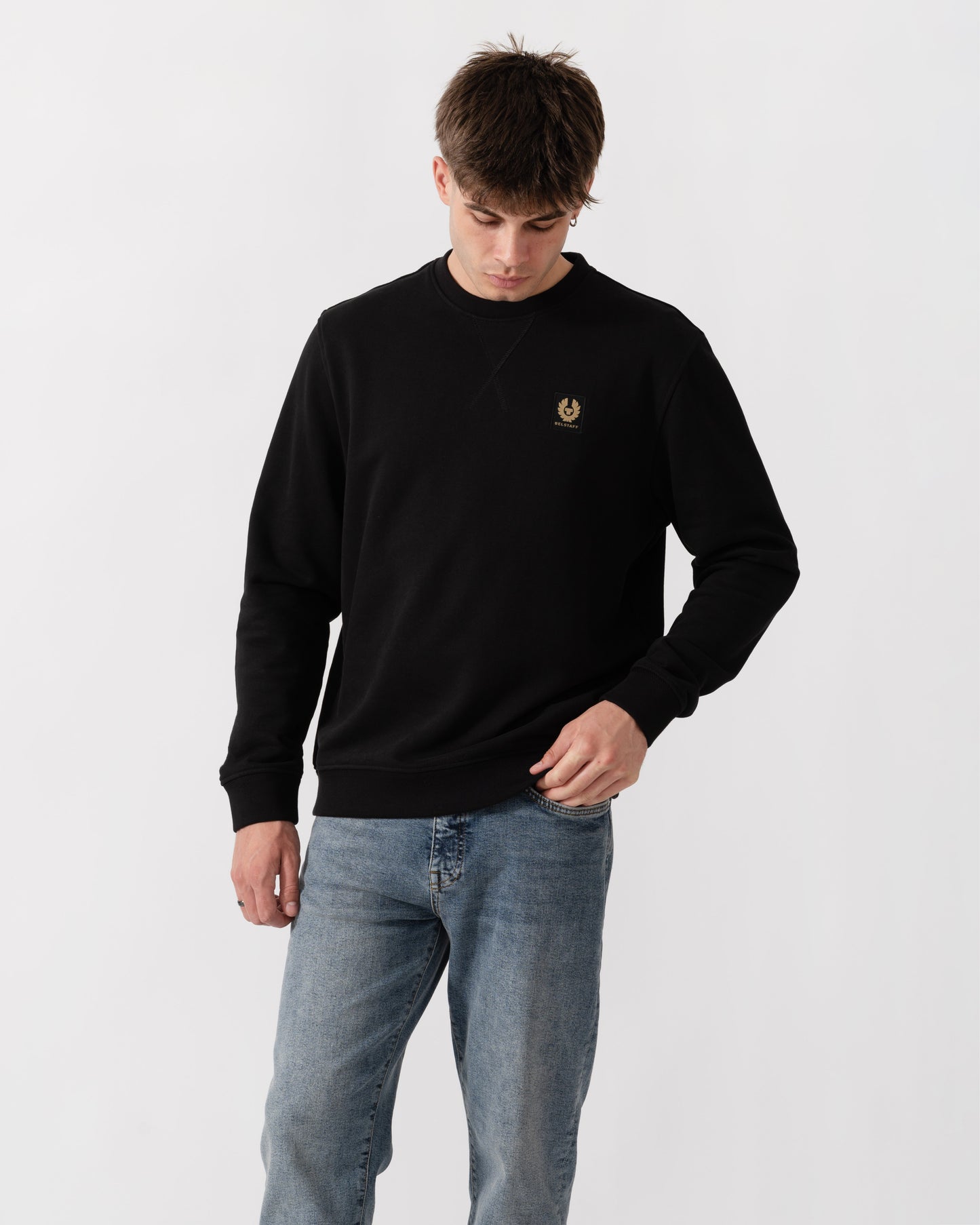 Belstaff Mens Logo Sweatshirt - Black main