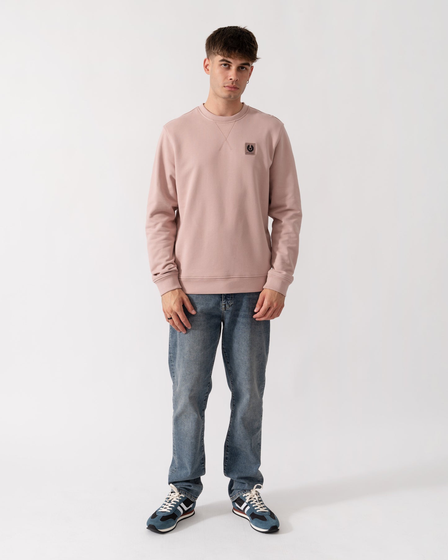 Belstaff Mens Logo Sweatshirt - Dusk Pink