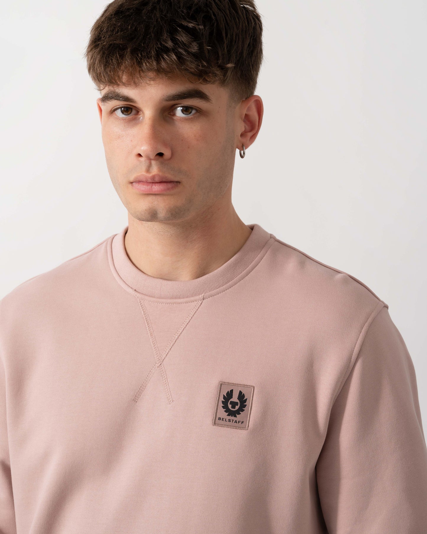 Belstaff Mens Logo Sweatshirt - Dusk Pink