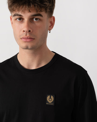 Belstaff Mens Long Sleeved Logo T-Shirt - Black detail