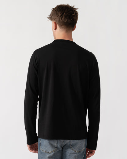 Belstaff Mens Long Sleeved Logo T-Shirt - Black back