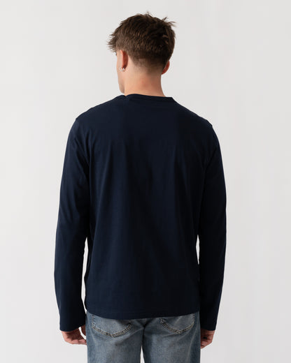 Belstaff Mens Long Sleeved Logo T-Shirt - Dark Ink back