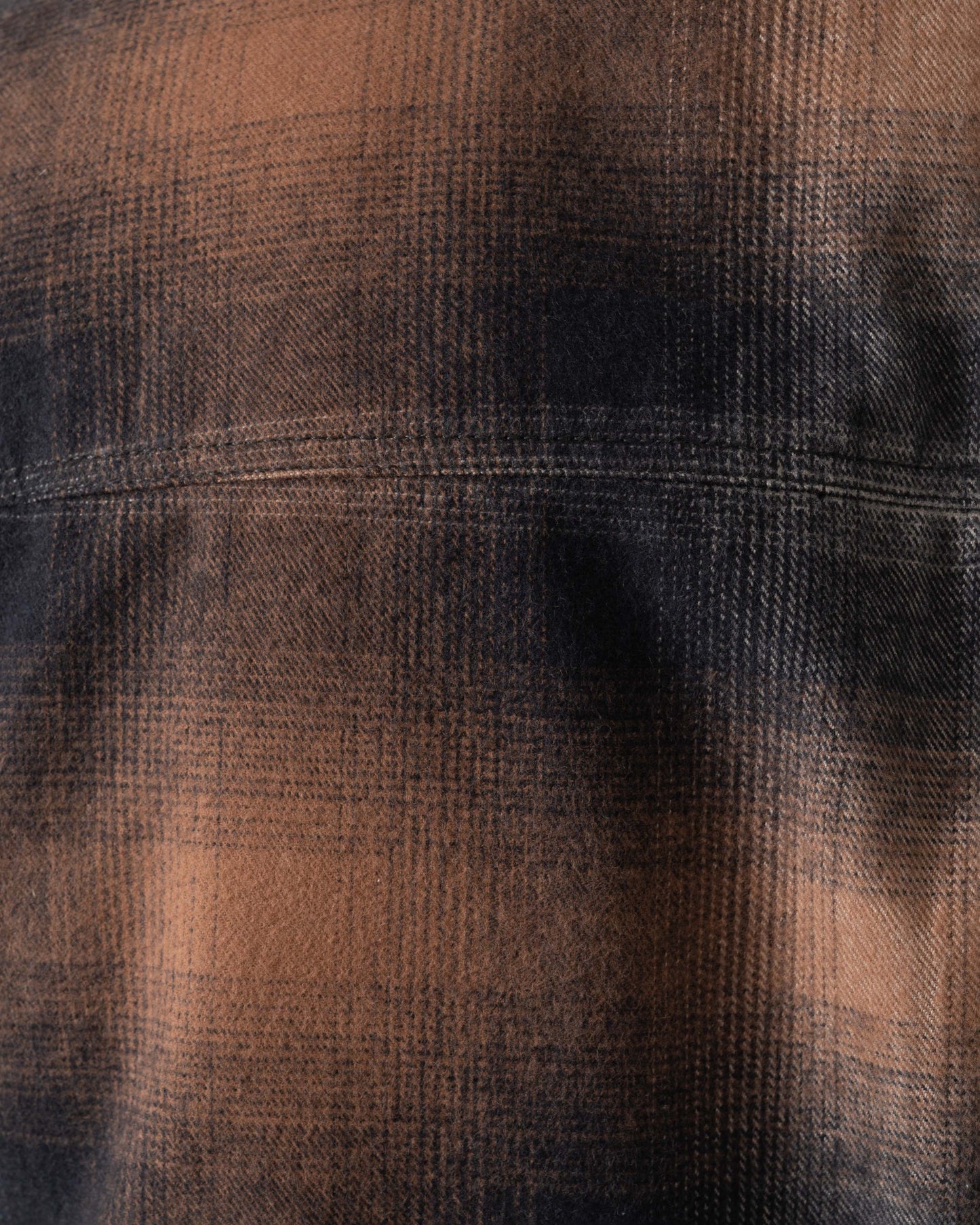 Fabric shot of Belstaff Mens Outpost Shirt Brushed Cotton Flannel - Maple Brown