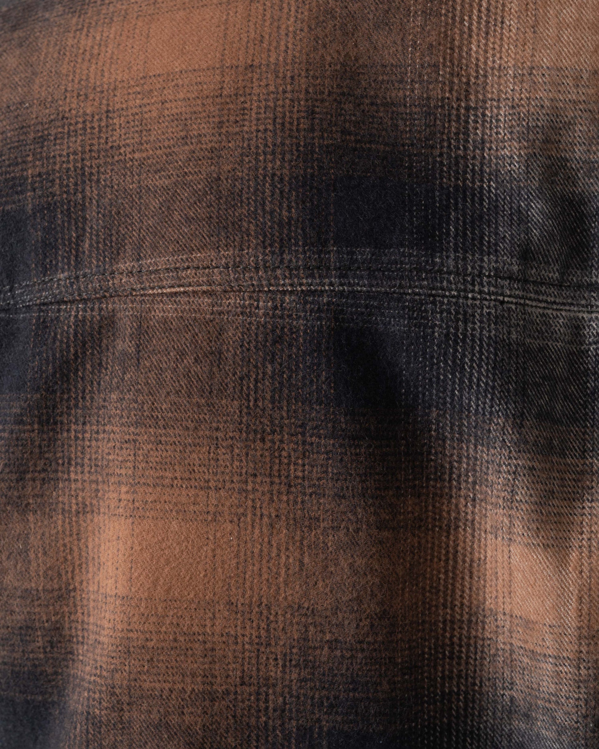 Fabric shot of Belstaff Mens Outpost Shirt Brushed Cotton Flannel - Maple Brown