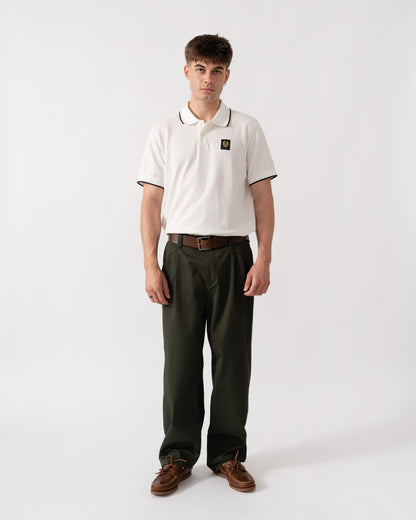 Belstaff Mens Tipped Polo Shirt - White