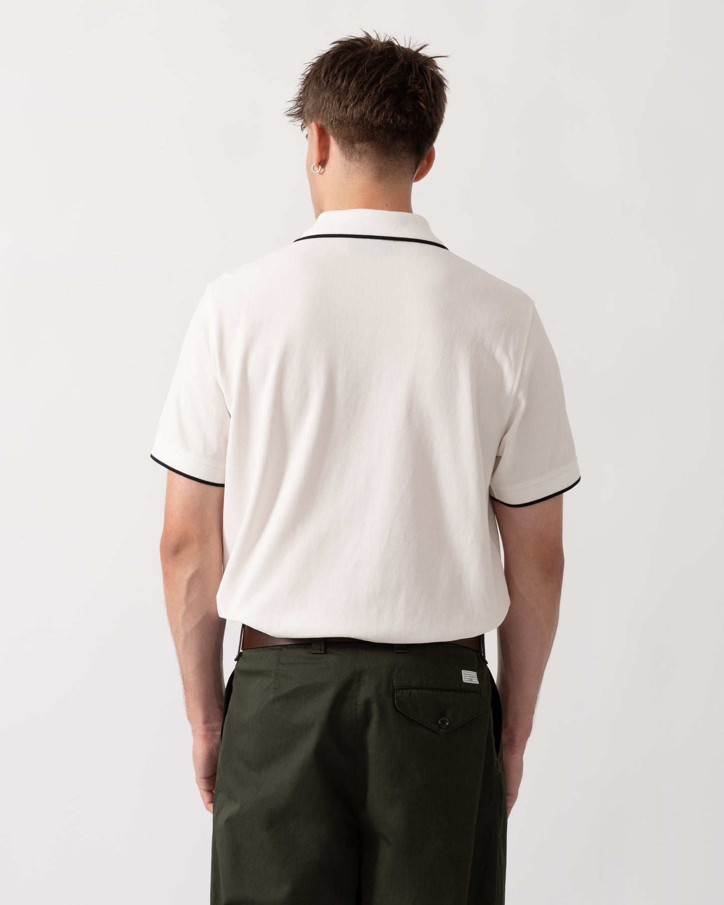 Belstaff Mens Tipped Polo Shirt - White