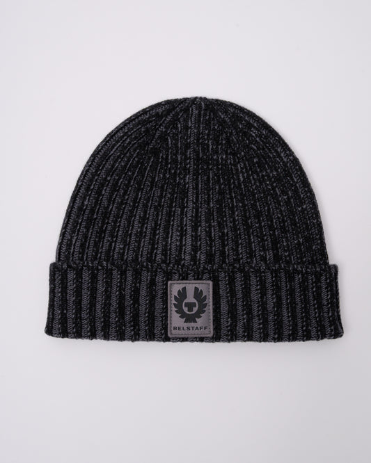 Belstaff Plated Watch Mens Hat in Black and Tornado Grey