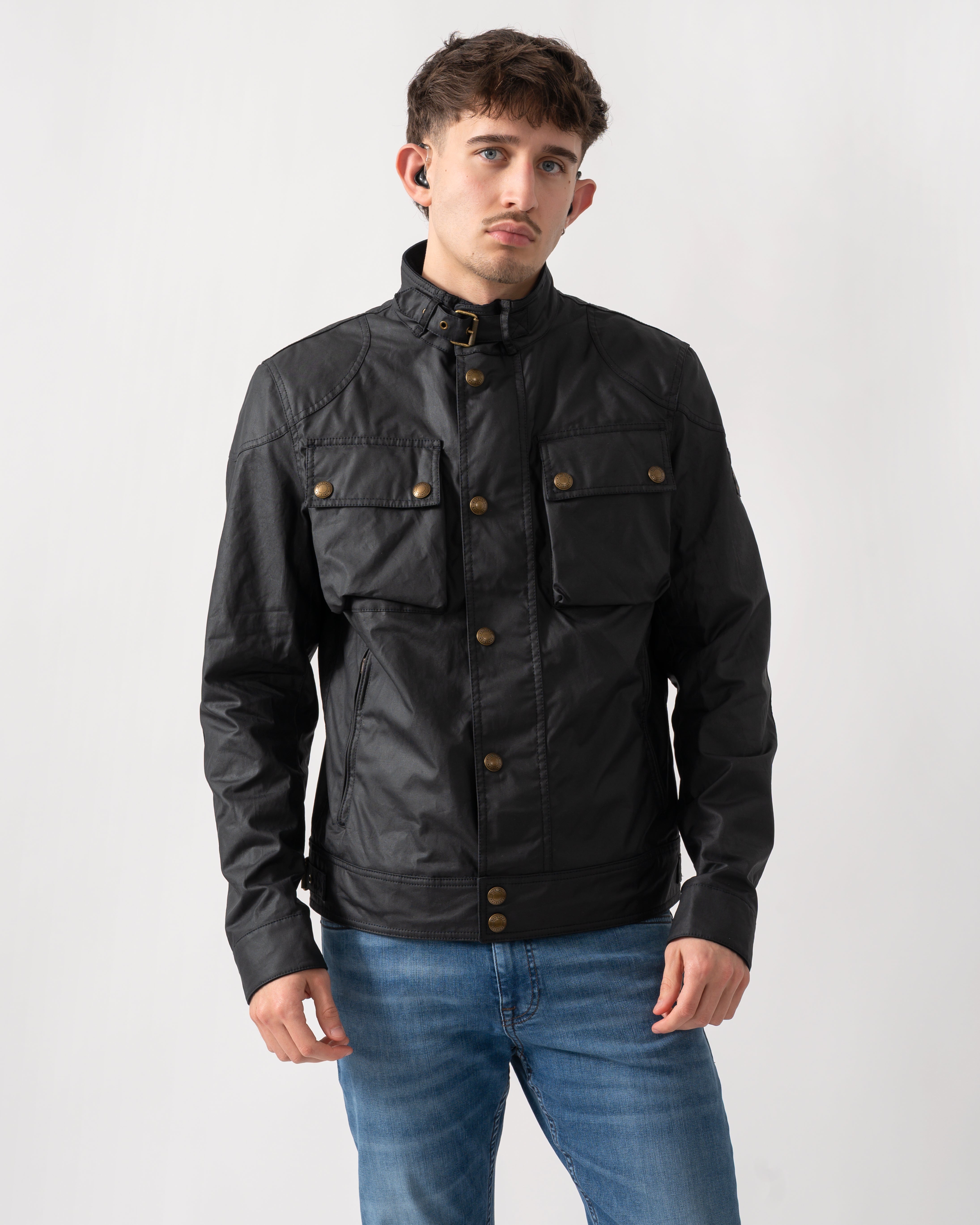 Belfast Racemaster Belstaff Racemaster Mens Waxed Cotton Compact Field Jacket - Dark Navy ...