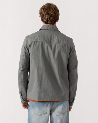 Back of Belstaff Cargo Mens Overshirt - Atlantic Grey