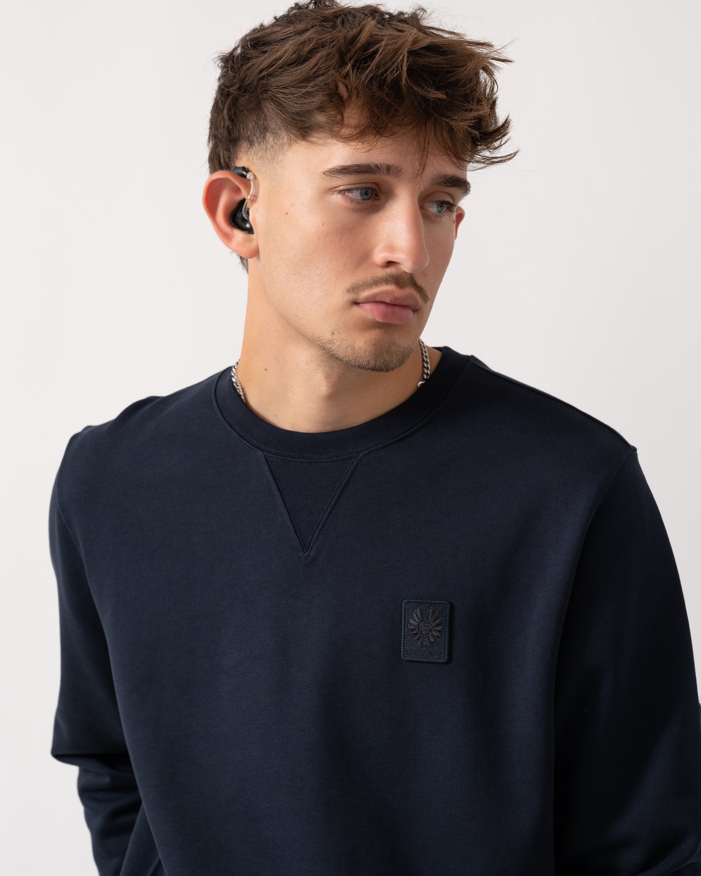 Belstaff Curator Mens Crewneck Sweatshirt - Dark Ink