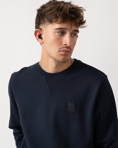 Belstaff Curator Mens Crewneck Sweatshirt - Dark Ink