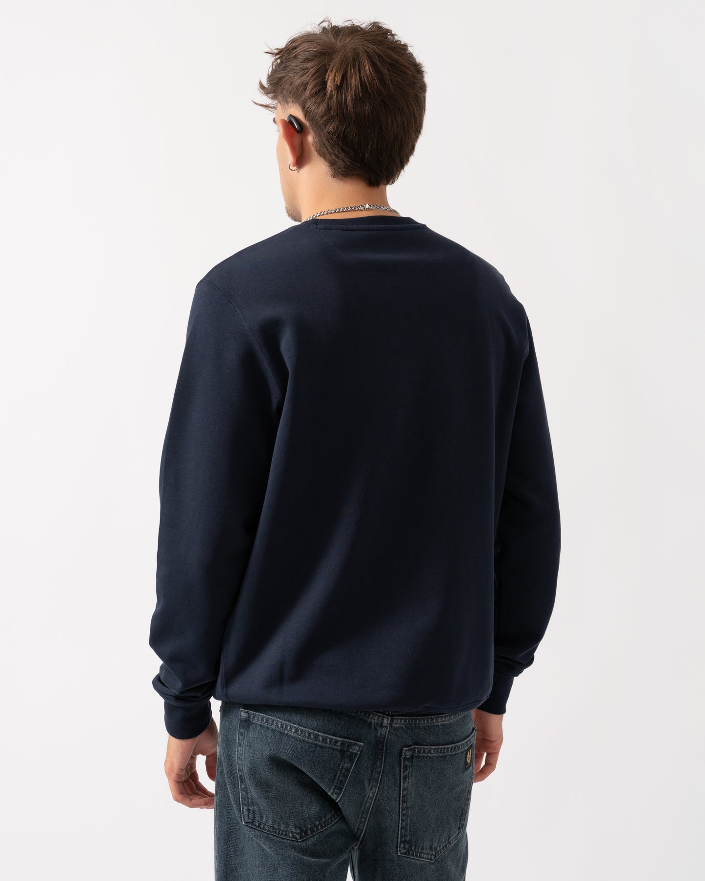 Belstaff Curator Mens Crewneck Sweatshirt - Dark Ink
