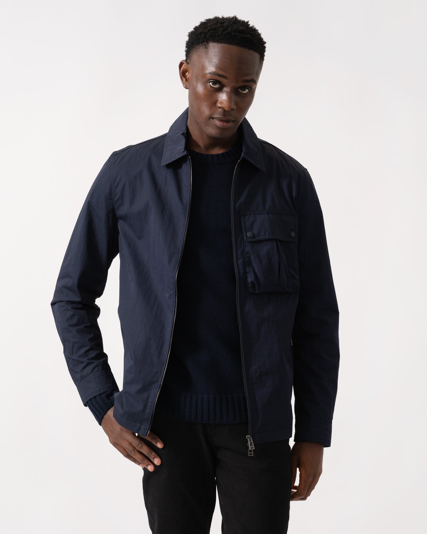 Belstaff Drome Mens Overshirt - Dark Ink