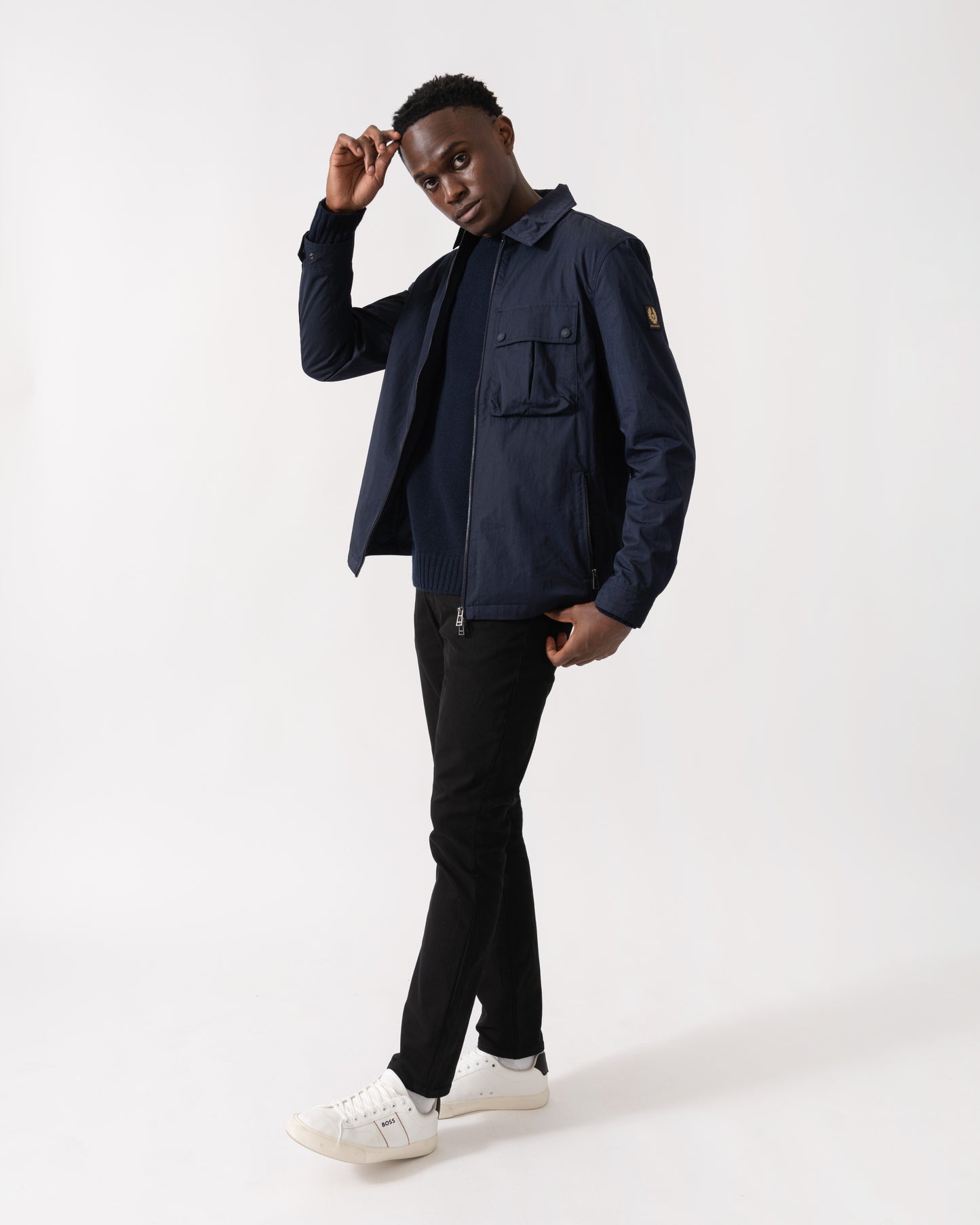 Belstaff Drome Mens Overshirt - Dark Ink