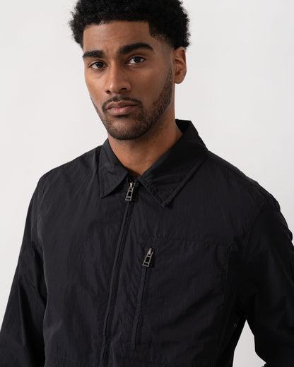 Belstaff Grid Mens Overshirt - Black | CHO | Designer Mens Overshirts